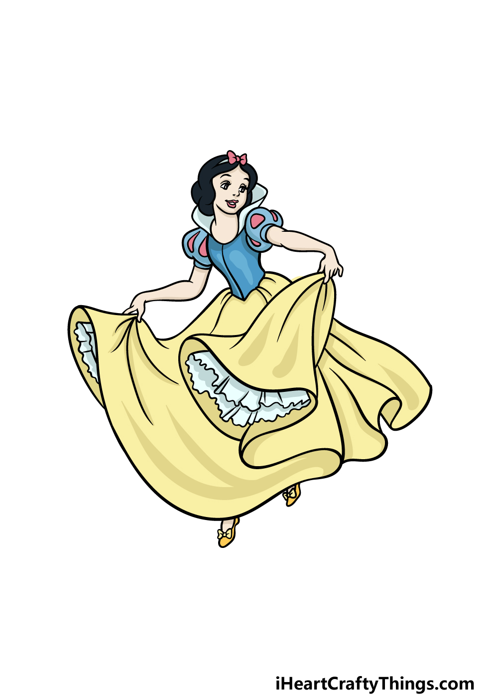 drawing Snow White step 6