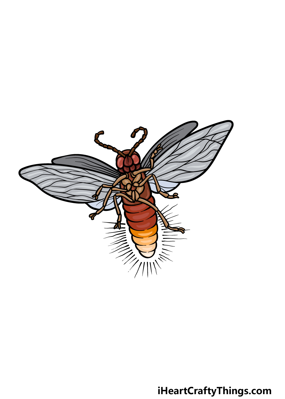 drawing a firefly step 6