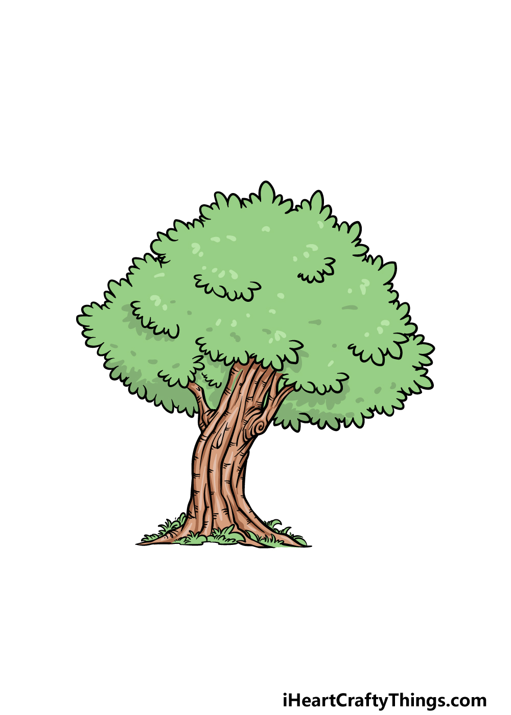 drawing an oak tree step 6