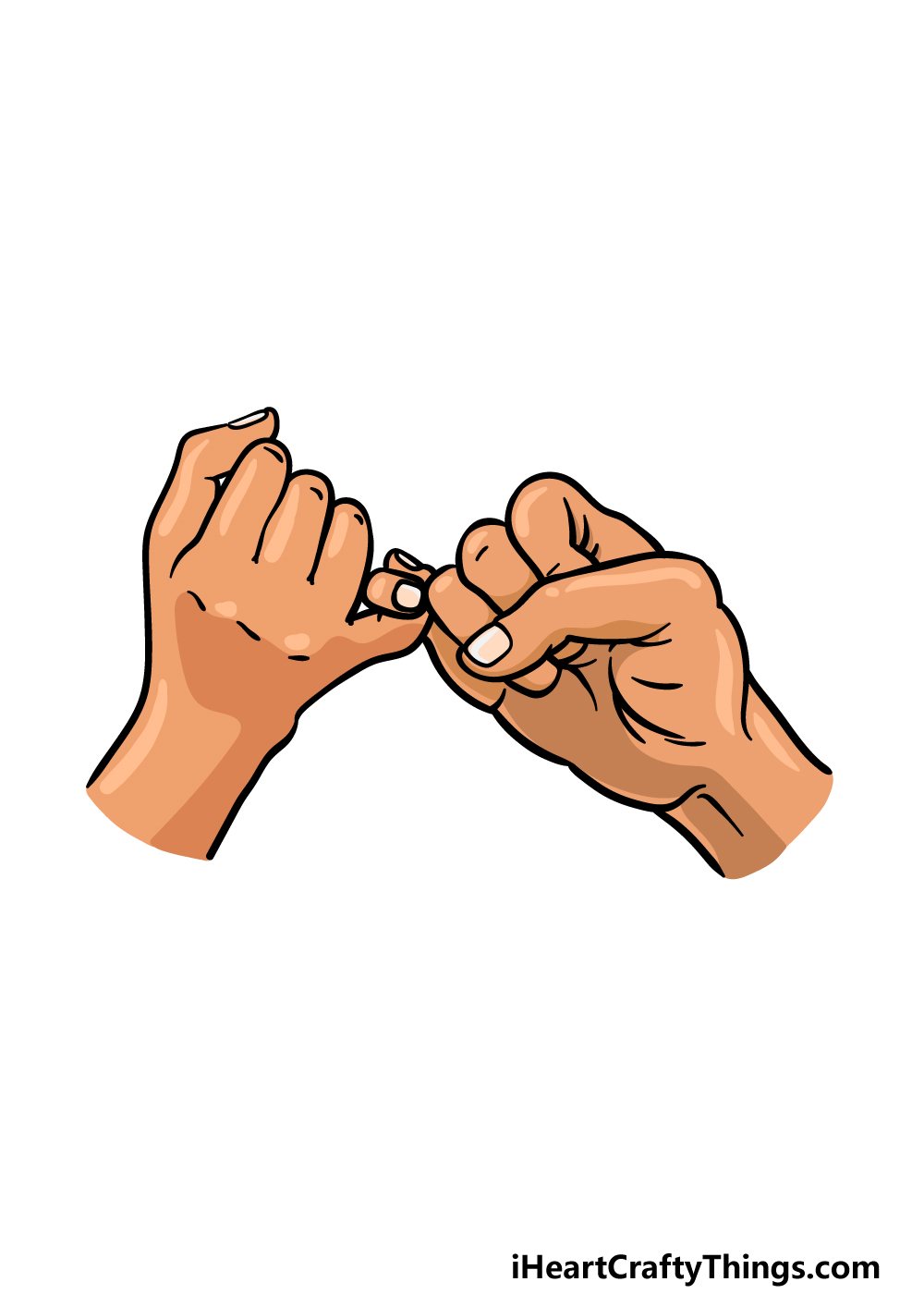 drawing a Pinky Promise step 6