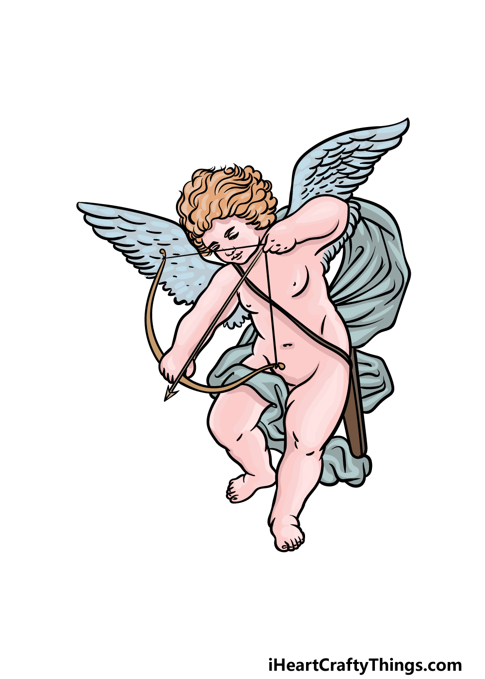 drawing cupid step 6