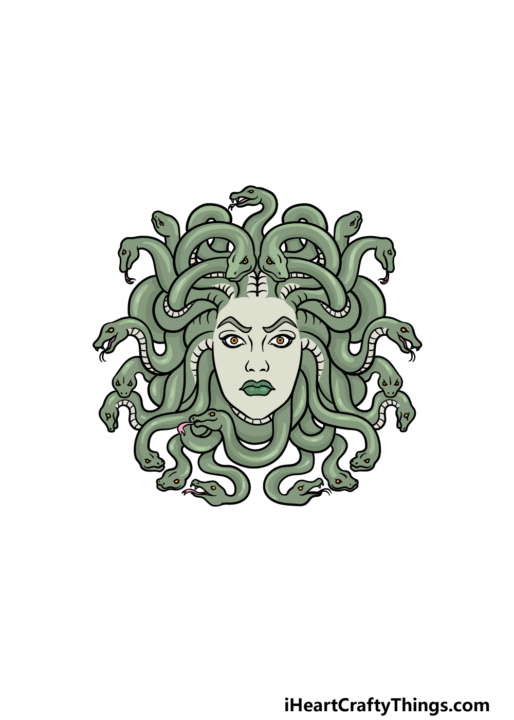 drawing Medusa step 6