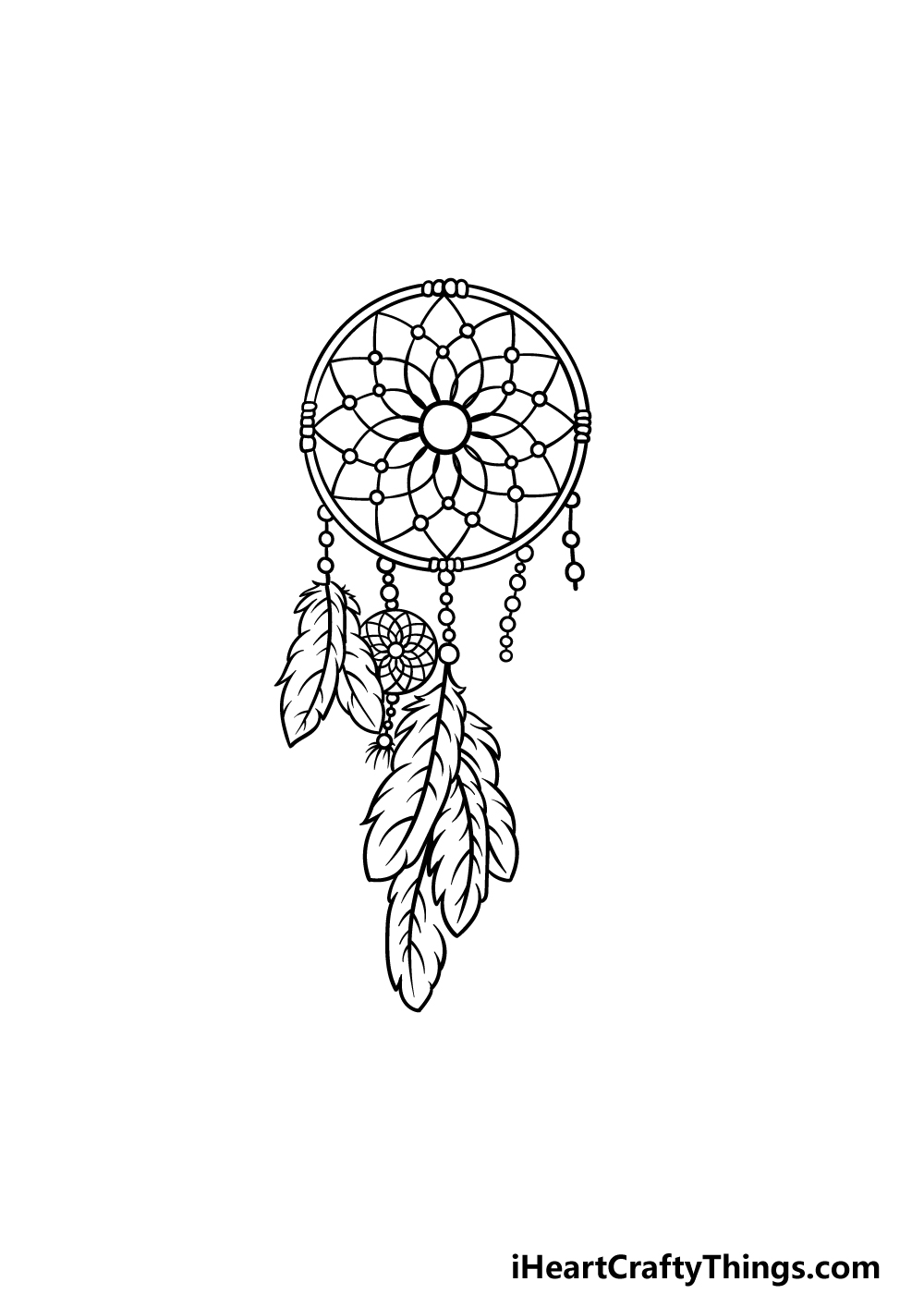drawing dream catcher step 6