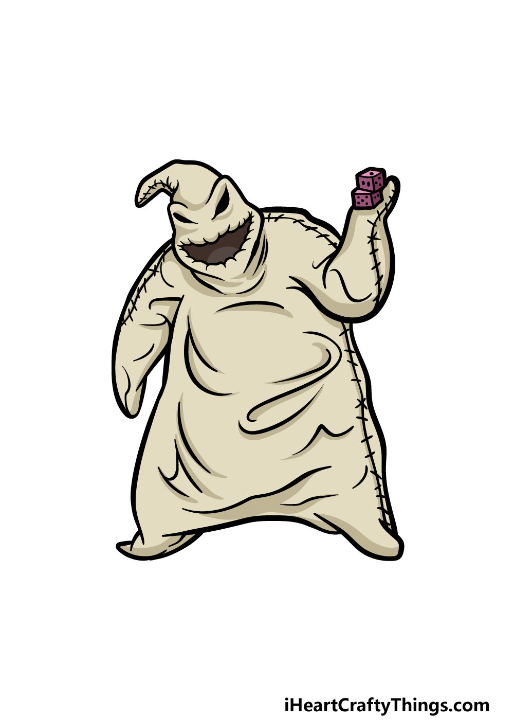drawing Oogie Boogie step 6