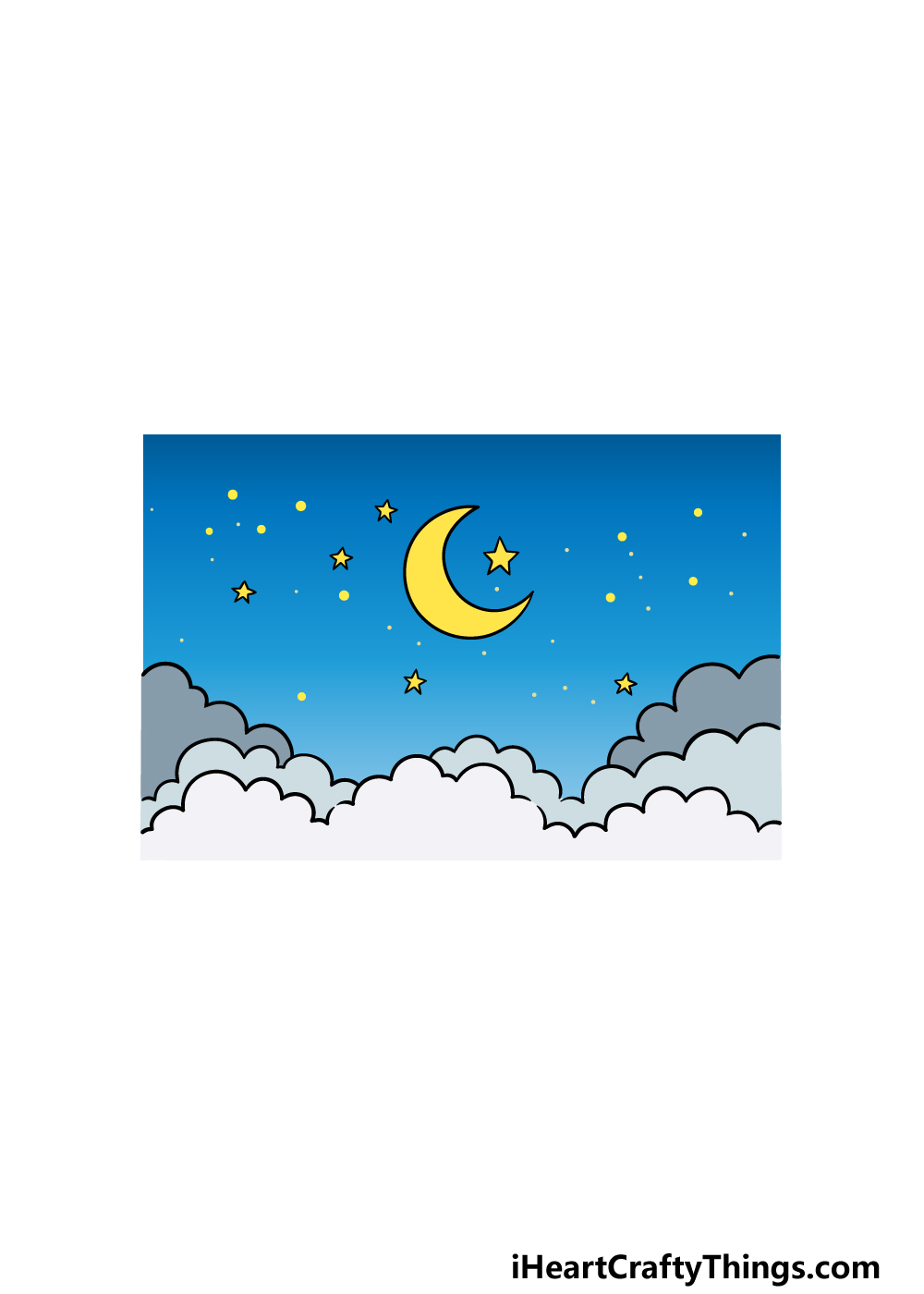 drawing a night sky step 6