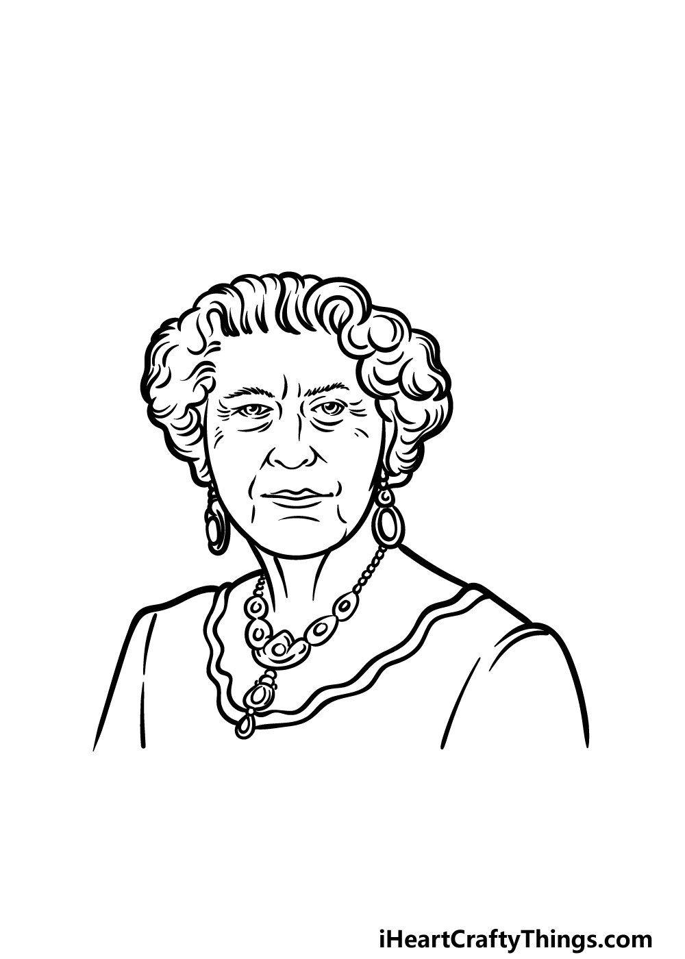 drawing the Queen step 6