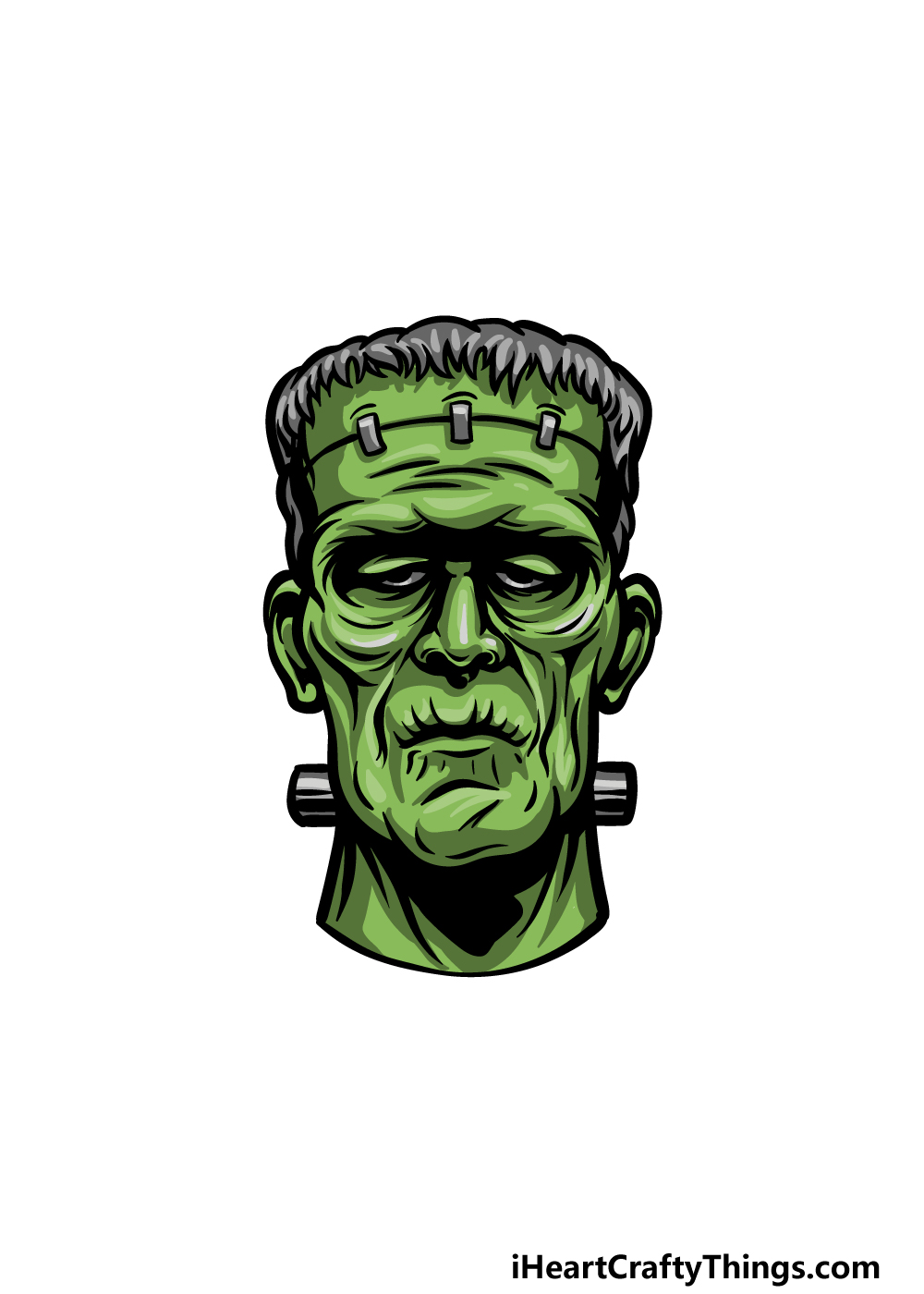 Drawing Frankenstein step 6