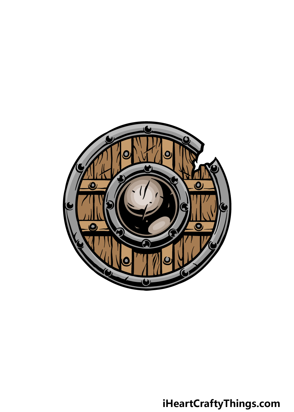 drawing a shield step 6