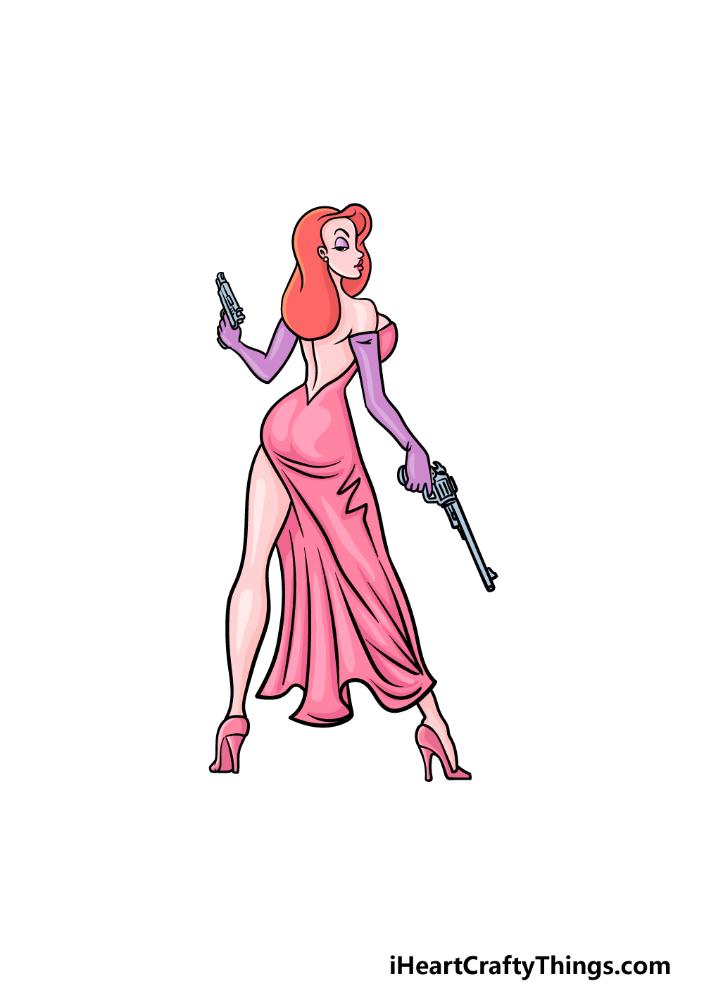 drawing Jessica Rabbit step 6