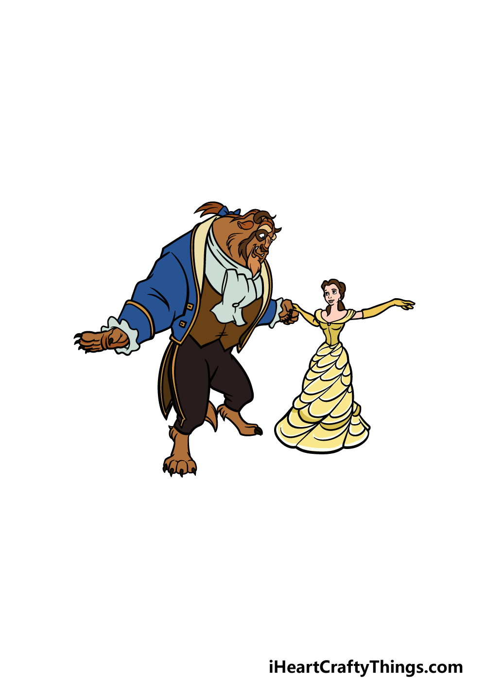 drawing Beauty and the Beast step 7