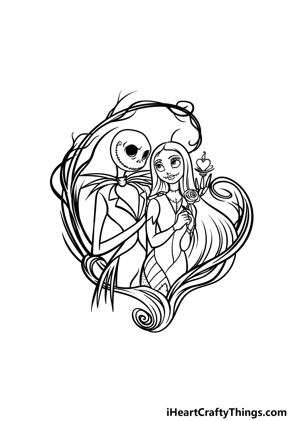 drawing Jack and Sally step 7