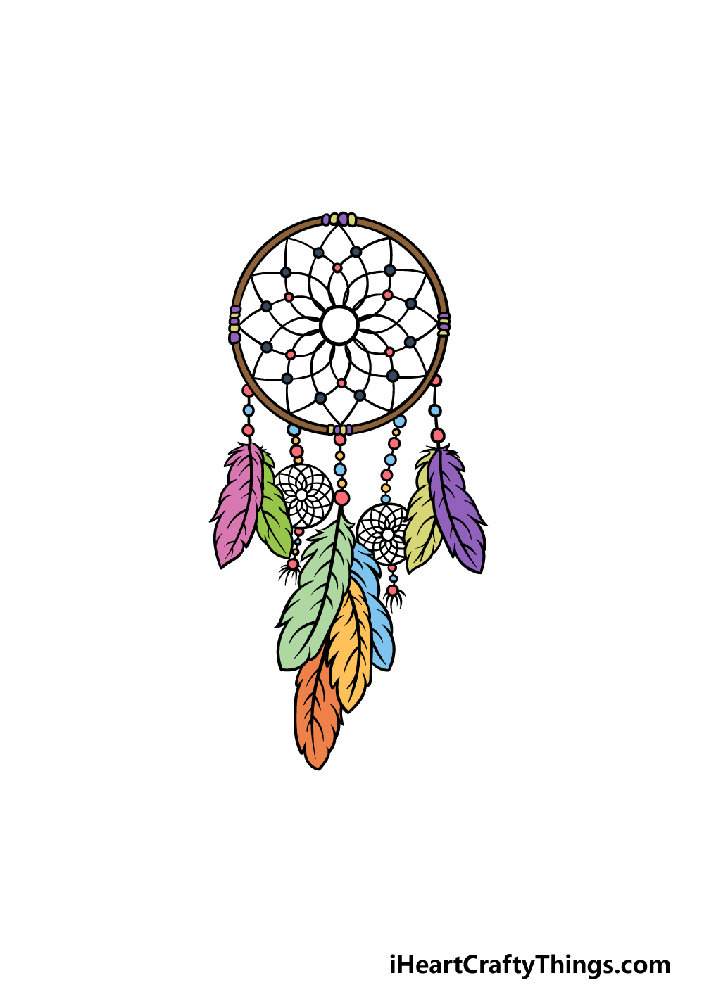drawing dream catcher step 8