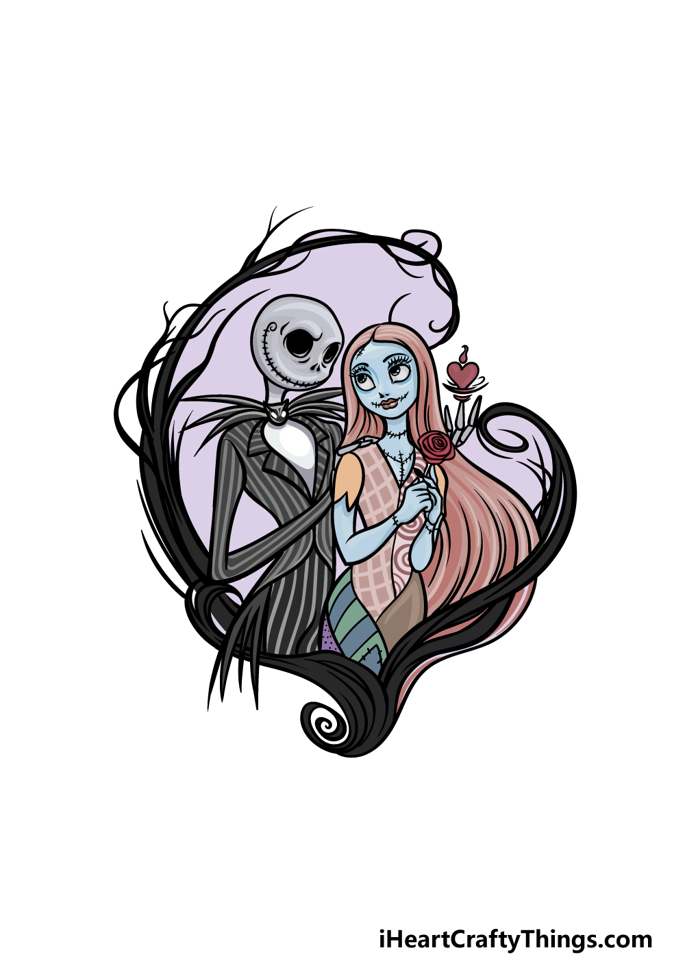 drawing Jack and Sally step 8