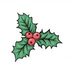 how to draw a holly image