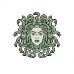 how to draw Medusa image