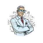 how to draw a scientist image