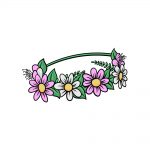 how to draw a flower crown image