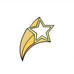 how to draw a shooting star image