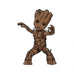 how to draw baby groot image