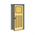 how to draw a door image