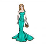 how to draw Barbie image