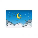 how to draw a night sky image