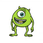 how to draw Mike Wazowski image