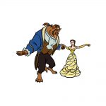 how to draw Beauty and the Beast image