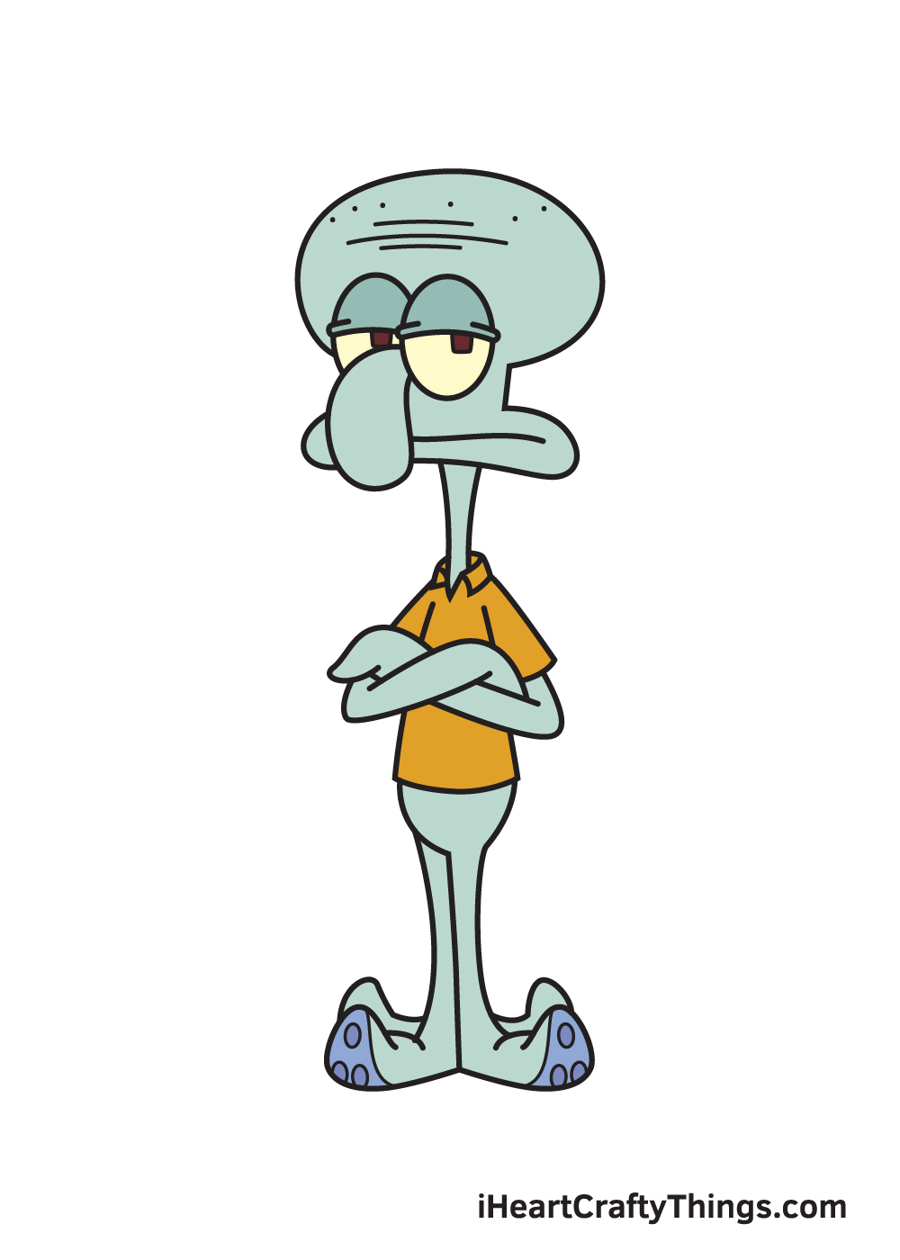drawing Squidward 9 steps