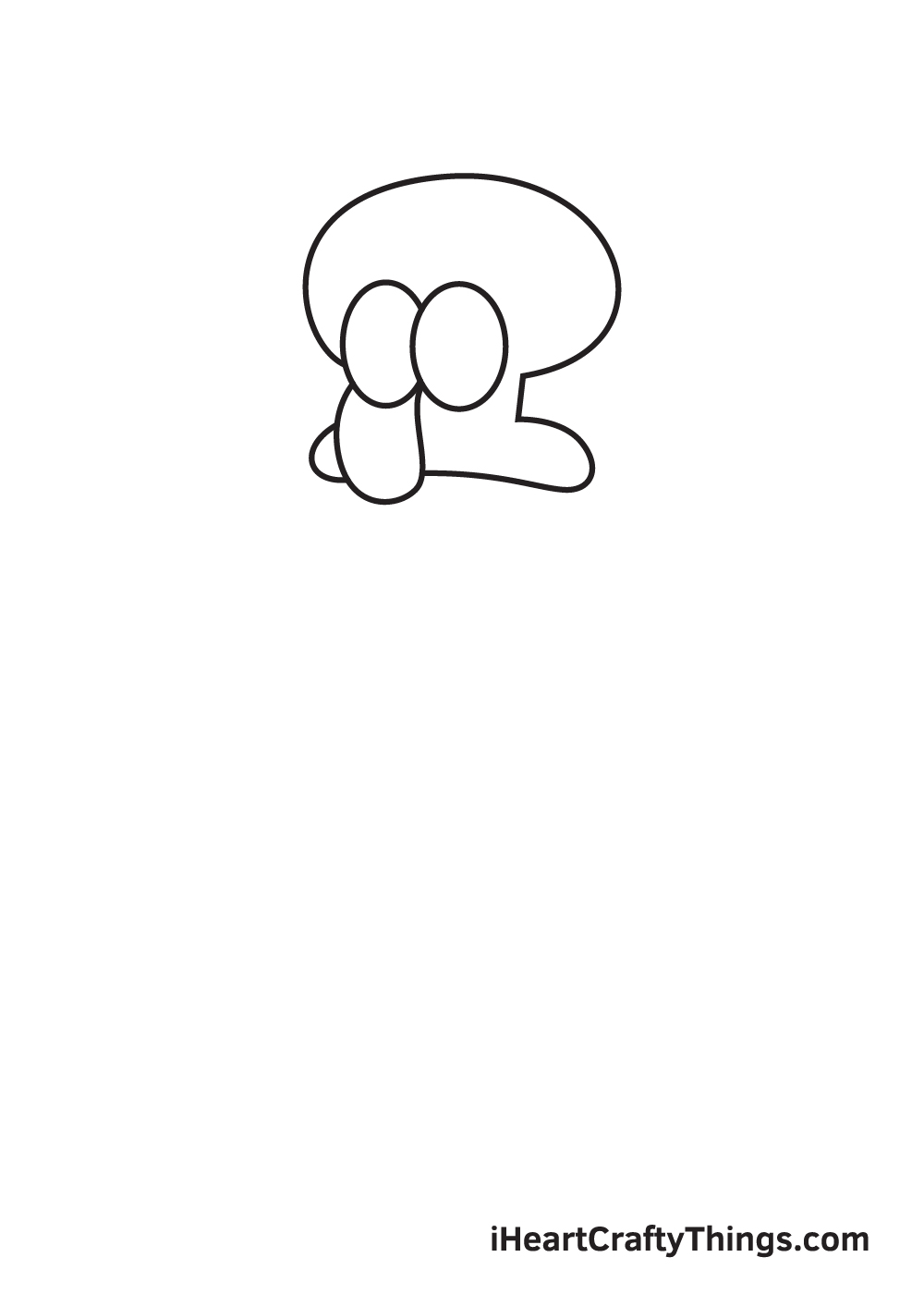 drawing Squidward step 2