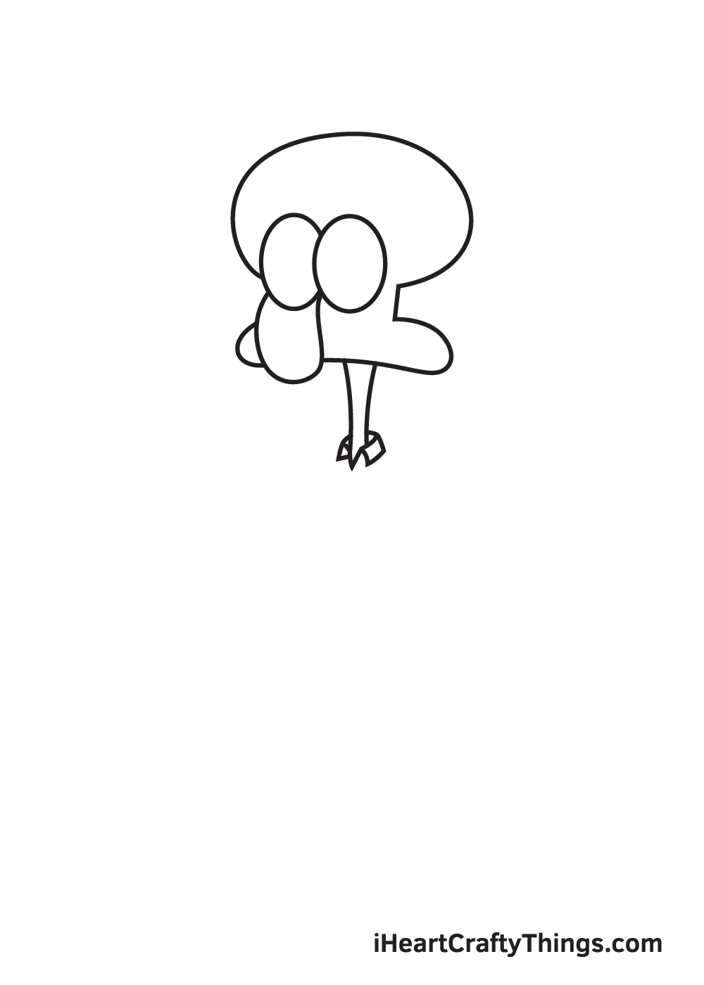 drawing Squidward step 3