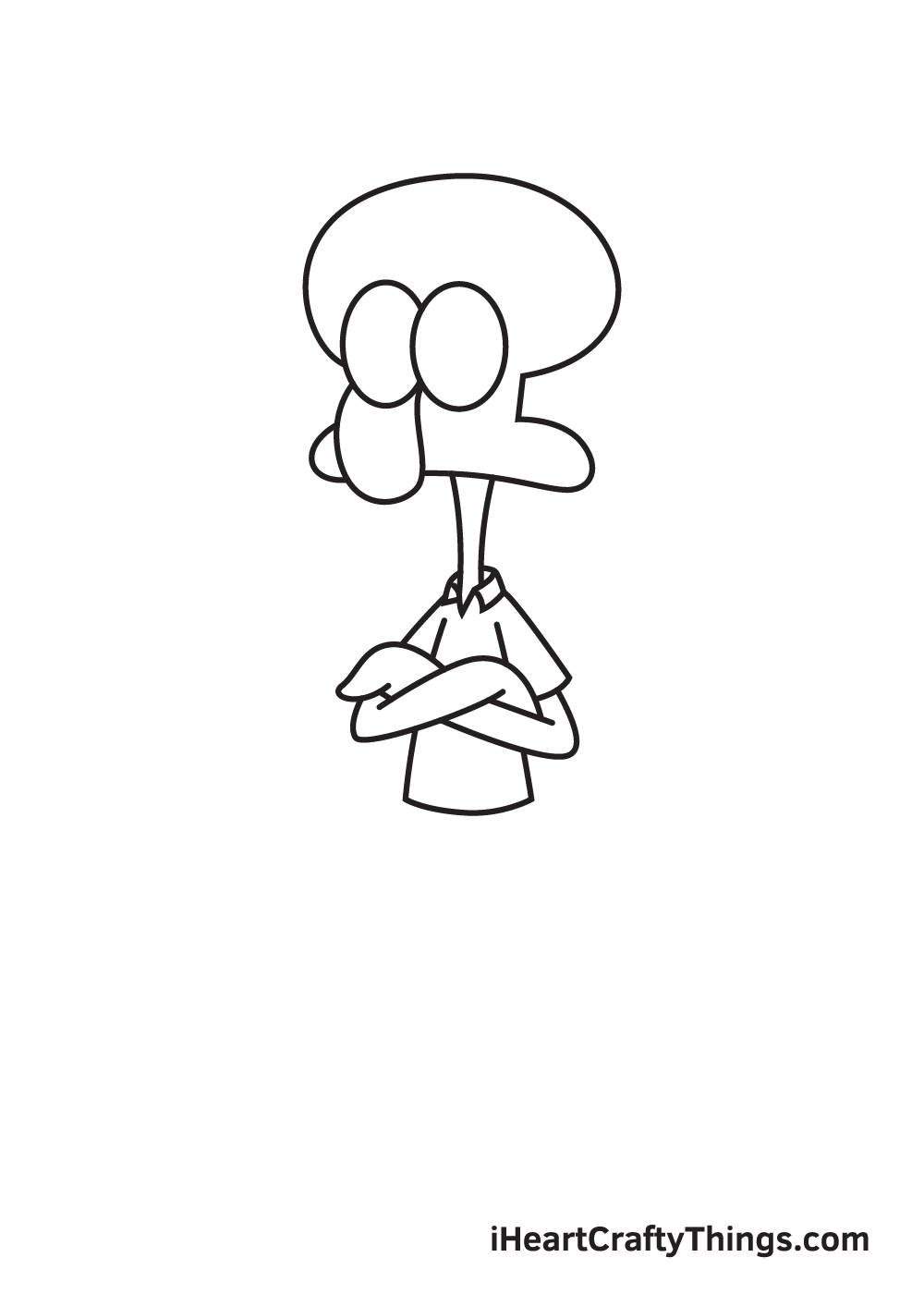 drawing Squidward step 5