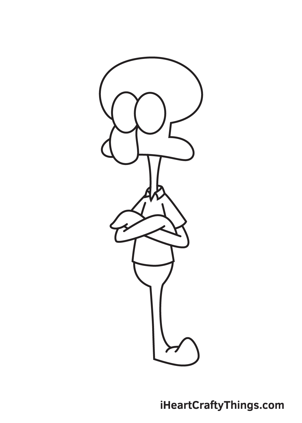 drawing Squidward step 6