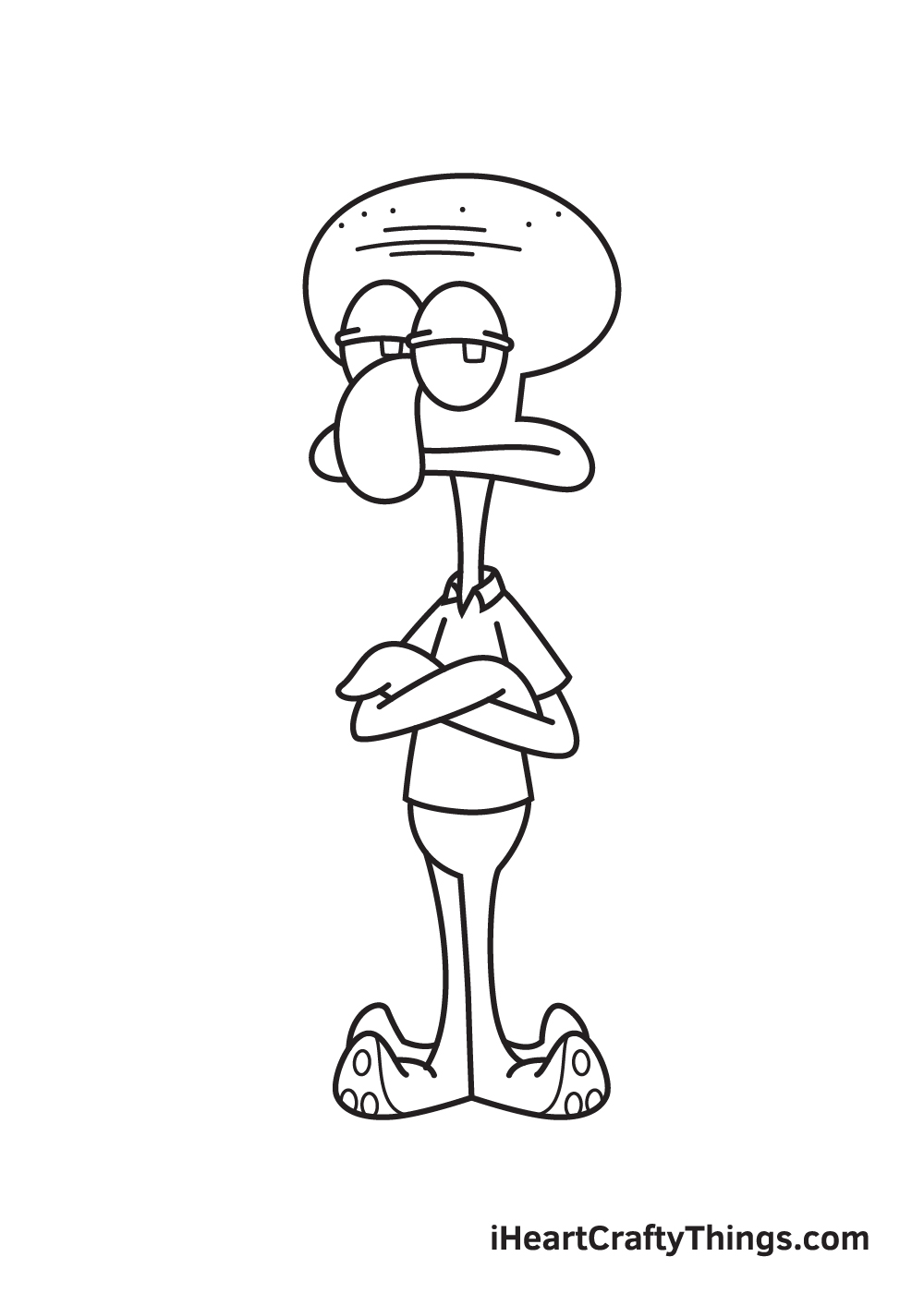 drawing Squidward step 9