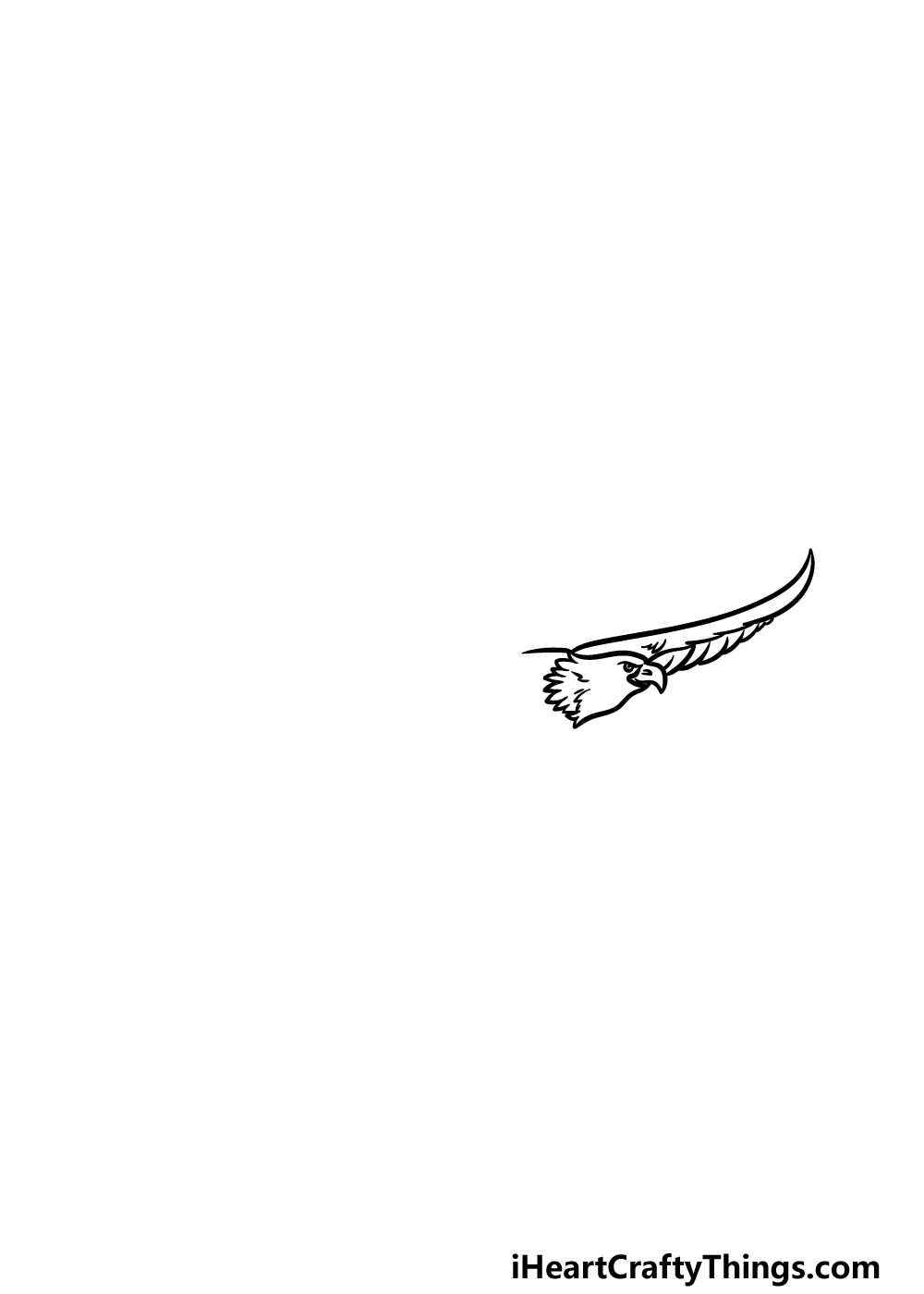 how to draw a Flying Eagle step 1