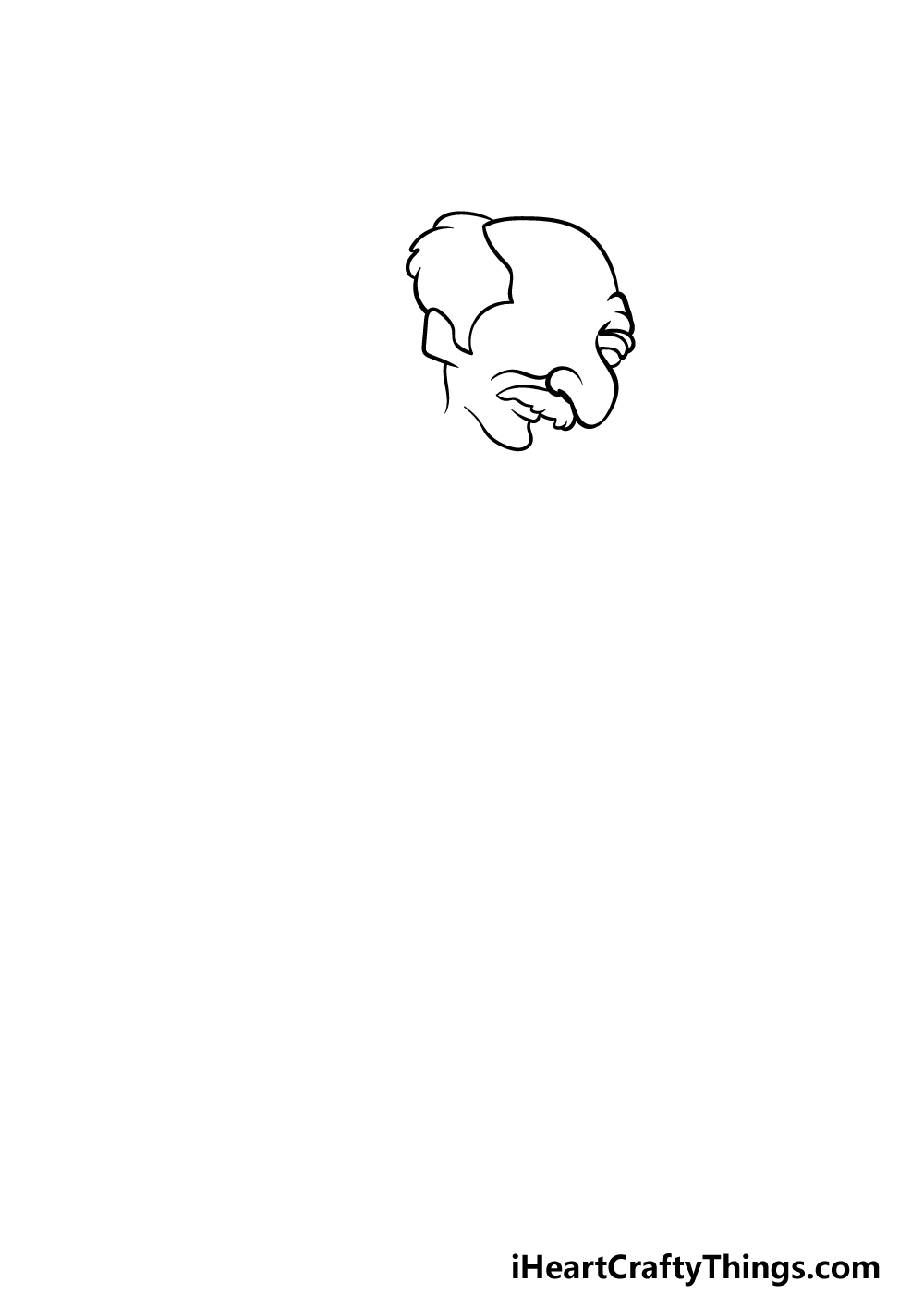 how to draw an old man step 1
