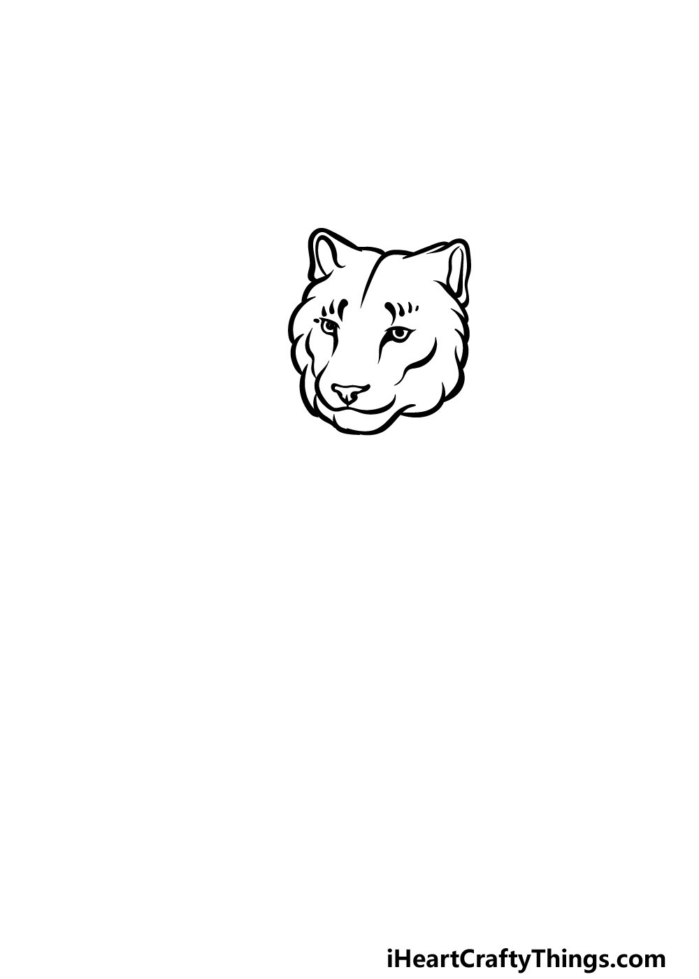 how to draw a snow leopard step 1
