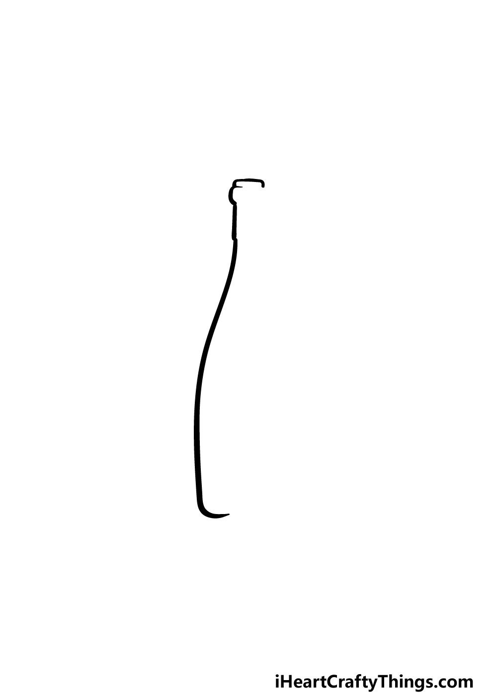 how to draw a wine bottle step 1