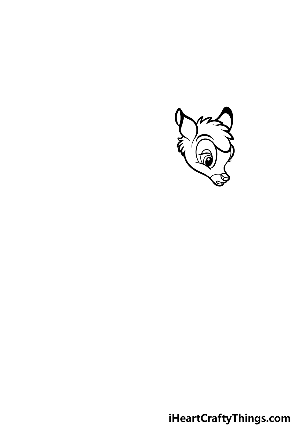 how to draw Bambi step 1