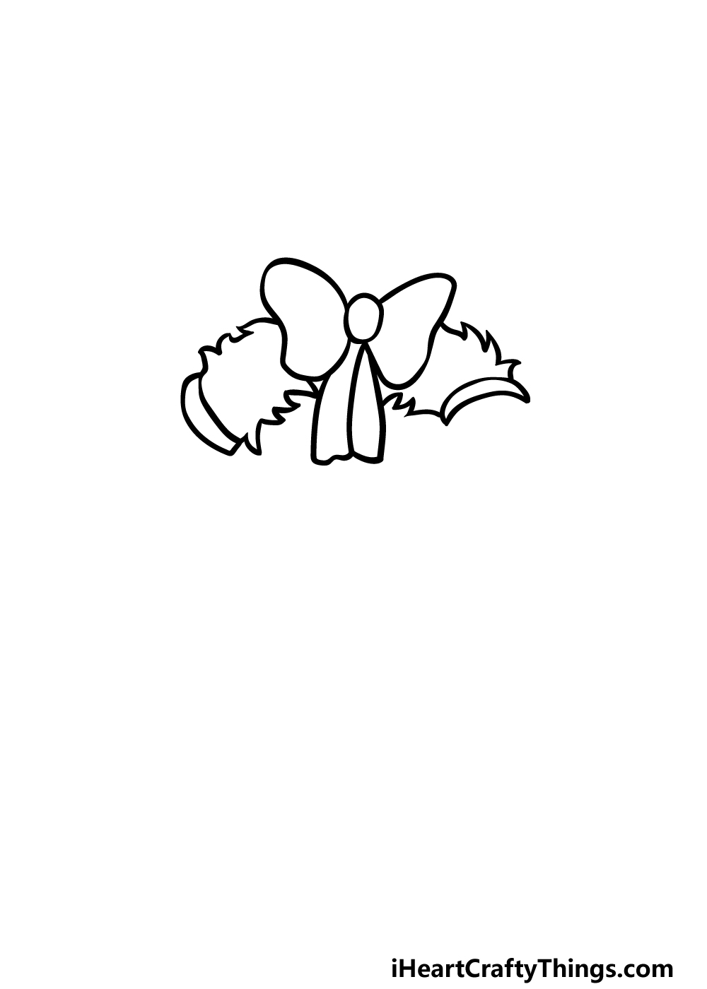 how to draw a Christmas Wreath step 1