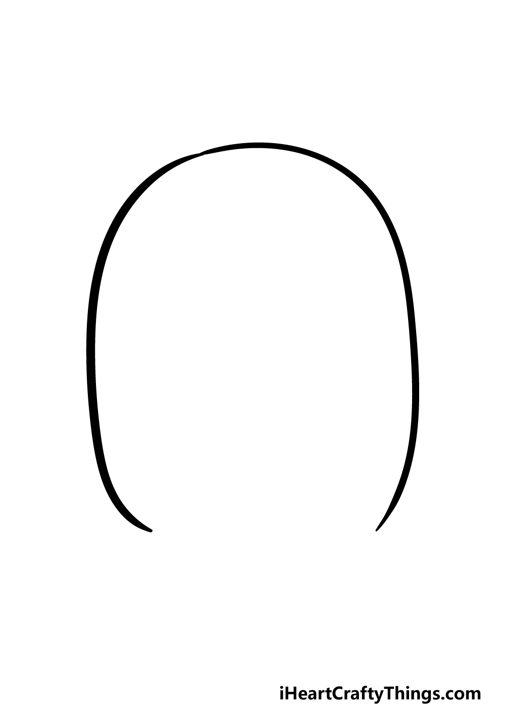 how to draw a sad anime step 1