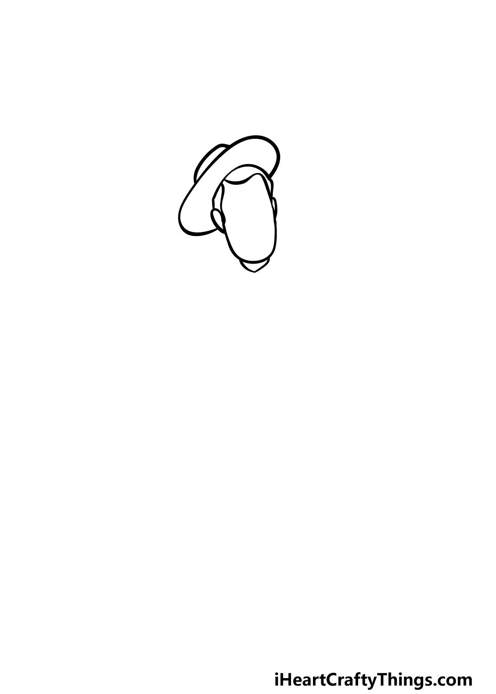 how to draw Woody step 1