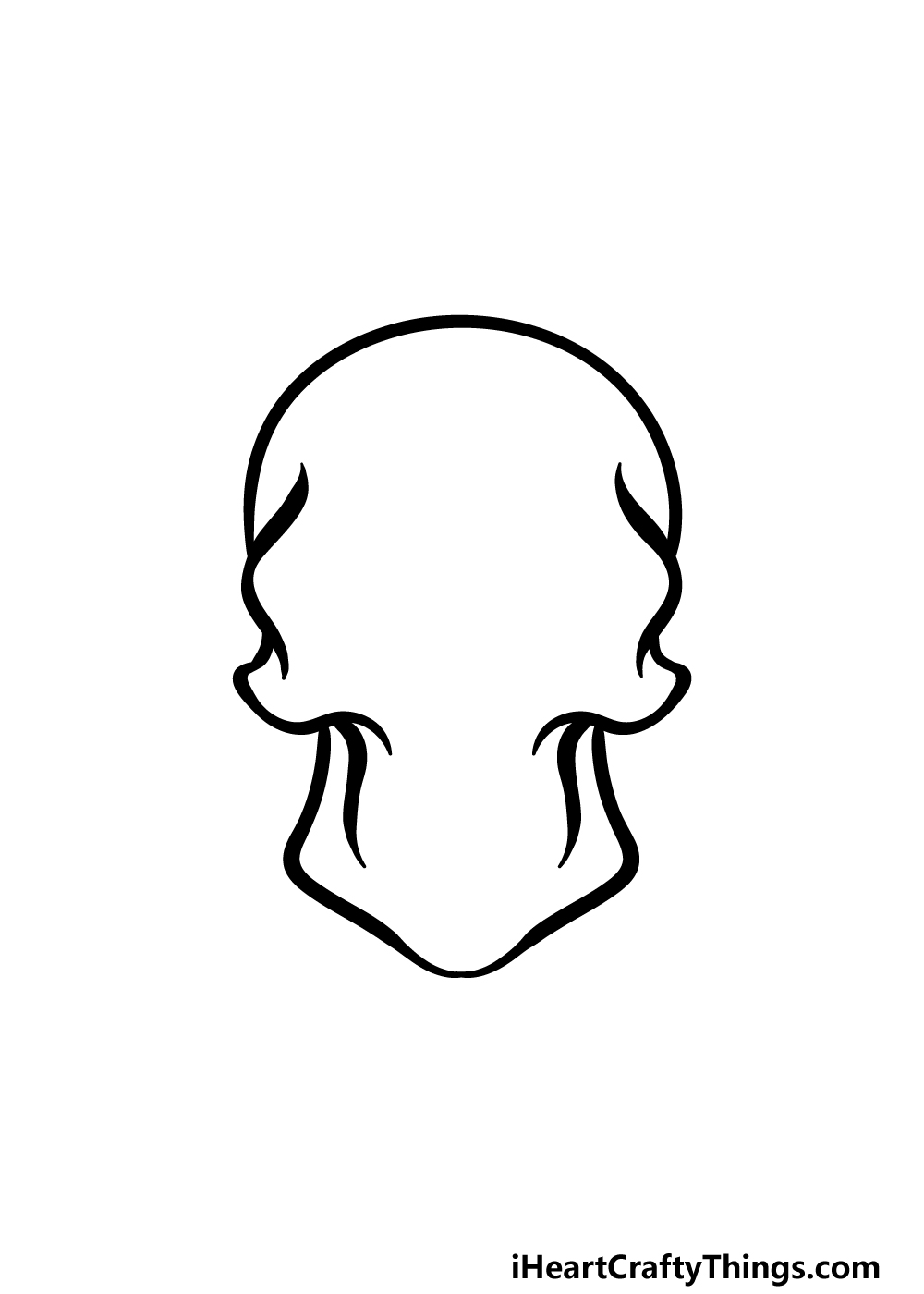 how to draw Dia de los Muertos step 1