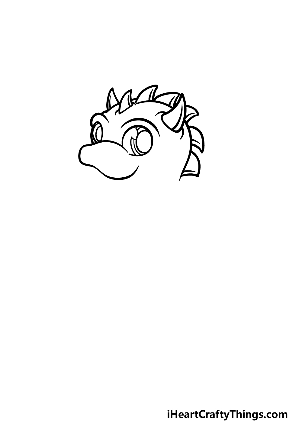 drawing baby dragon step 1