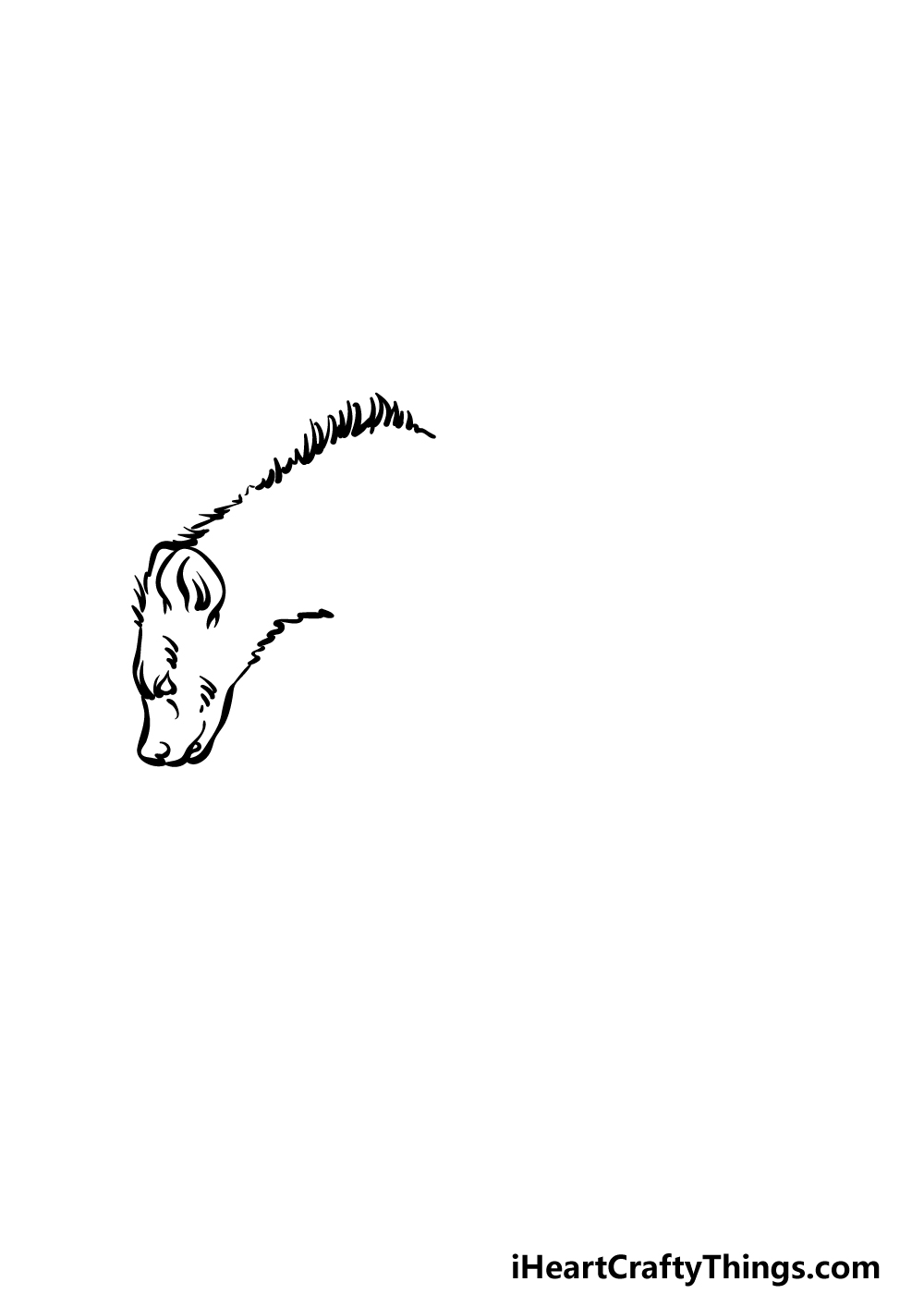 how to draw a hyena step 1