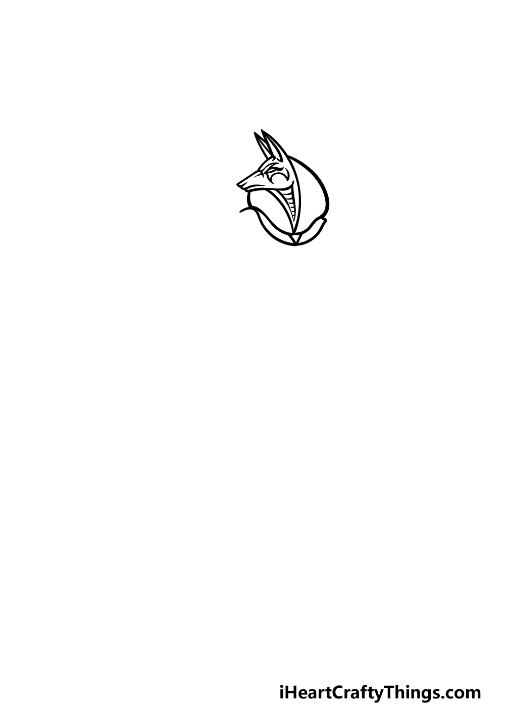 drawing Anubis step 1