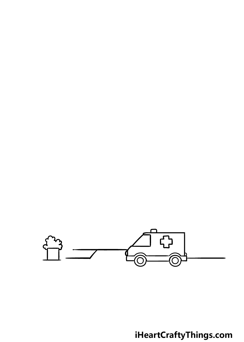 how to draw a hospital step 1