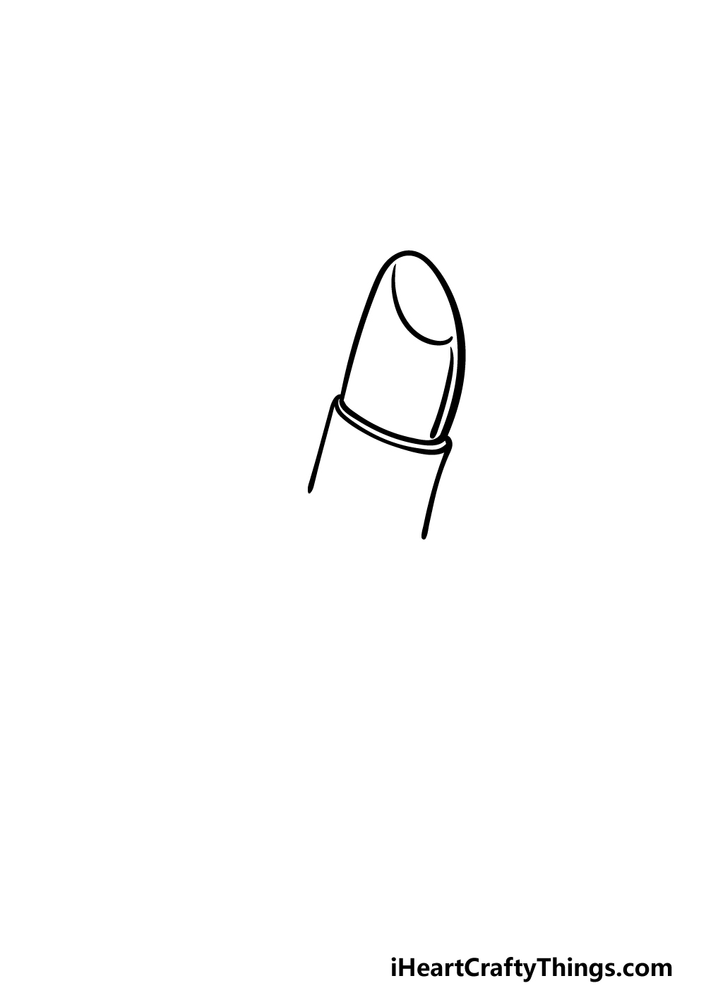 how to draw a lipstick step 1