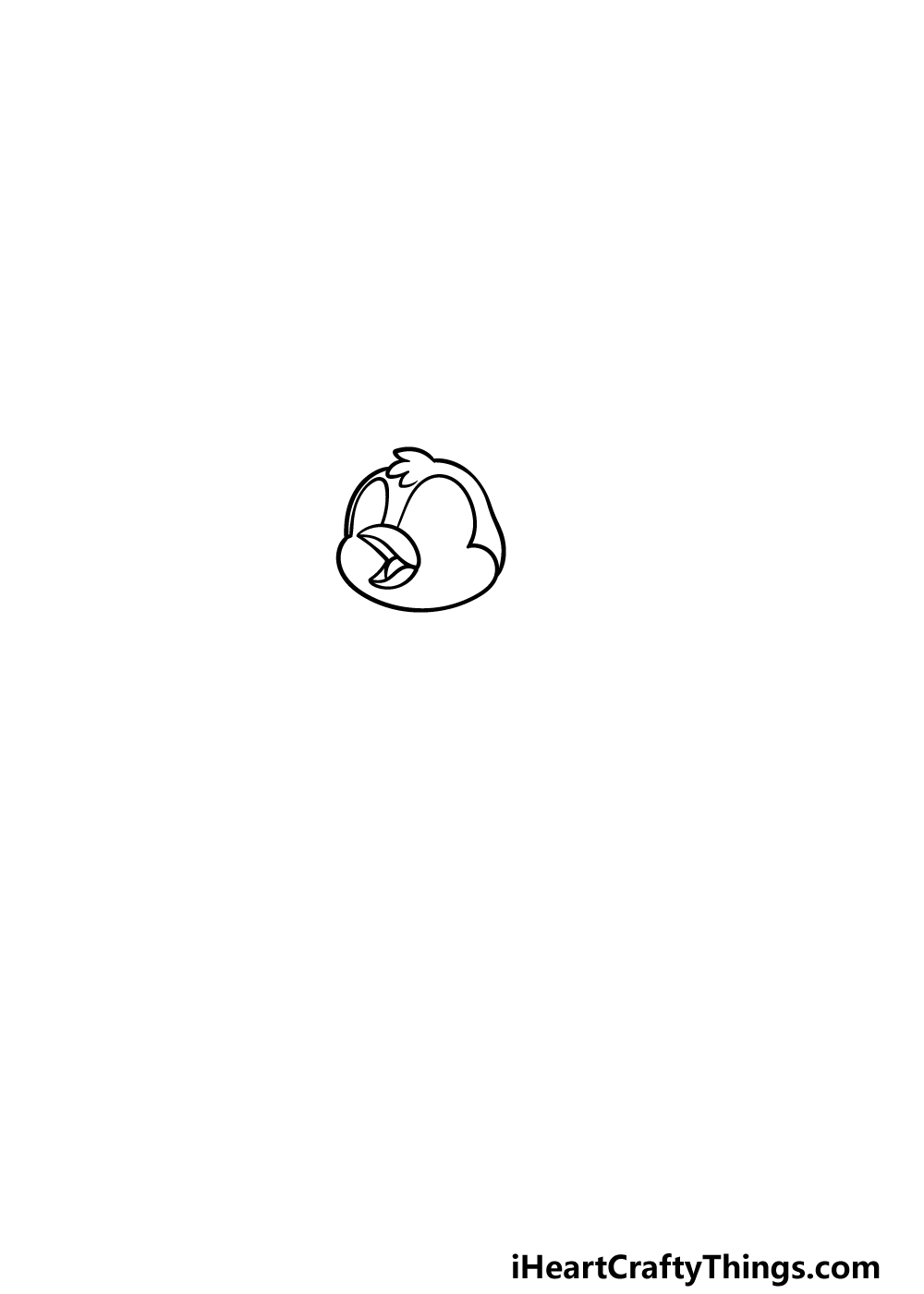 how to draw a cartoon bird step 1