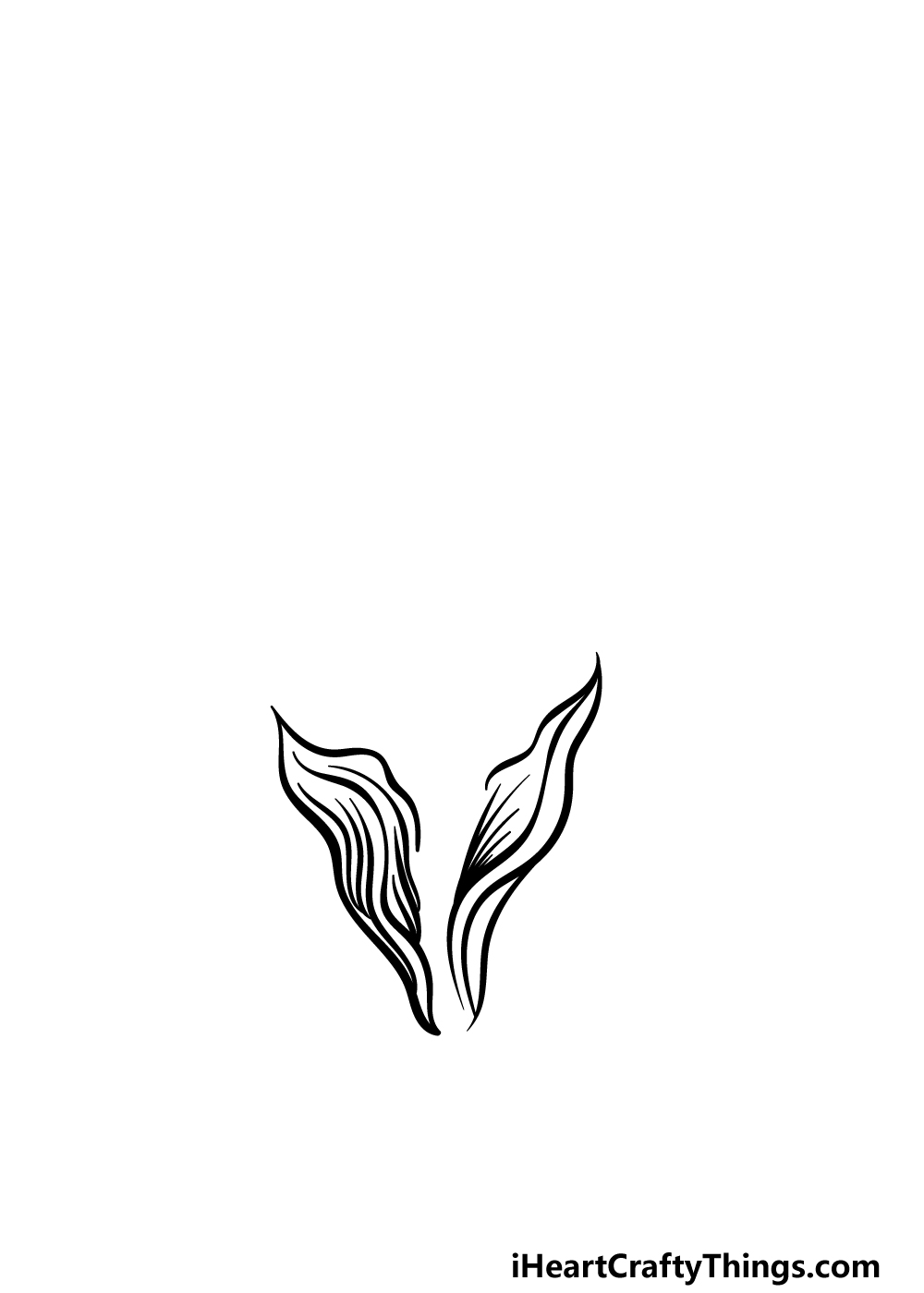 how to draw a Calla Lily step 1